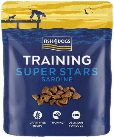 Fish4Dogs Super Stars Μπισκότο Σκύλου Μικρόσωμων Φυλών Διαίτης με Σαρδέλα 150gr