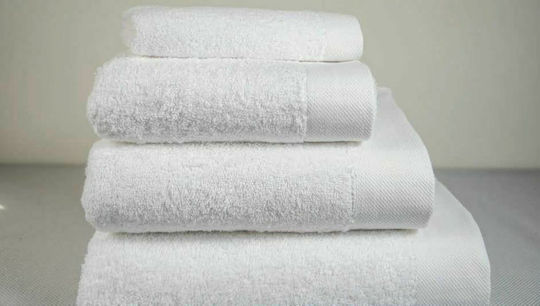 Homeline Set 10 Prosoape Hotel 150x90 cm Albe Greutate 550gsm
