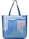 Doca Fabric Beach Bag Blue