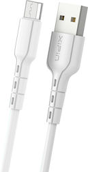 Xipin LX59 Regular USB 2.0 σε micro USB 1m Λευκό