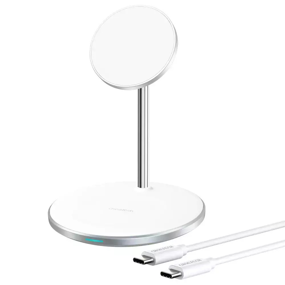 Wireless charger Choetech T581-F with stand (white)