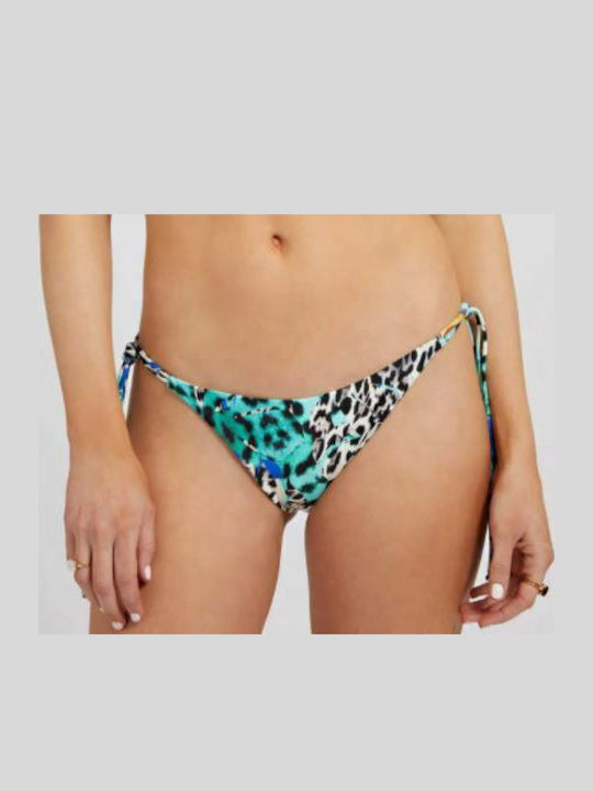Bikini Slip with Ties Animal Print