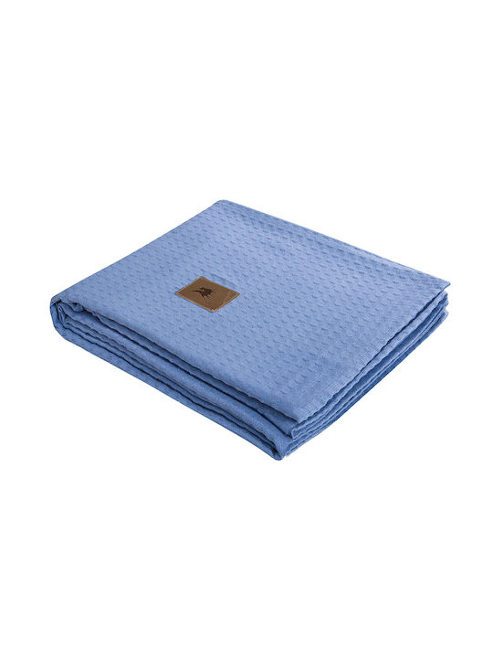 Greenwich Polo Club Essential Blanket Pique Queen 220x240cm. Blue