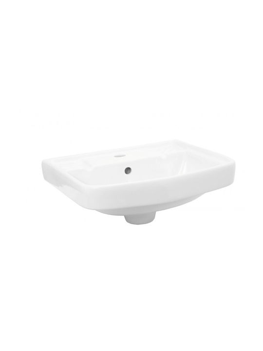 Inter Ceramic ICC 1740 Wall Mounted Wall-mounted Sink Porcelain 40x35.5x17cm White