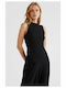 Top Fără Mâneci Bluze Damă Negru