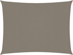 vidaXL Rechteckig Sonnensegel Beige Mit Hoop & ...