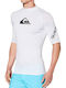 Quiksilver All Time UPF 50 Men Short Sleeve Sun Protection Shirt White