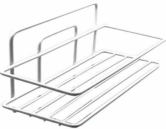 Homestyle Επιτοίχια Ραφιέρα Μπάνιου Μεταλλική 27x10.7x12.5cm Λευκή