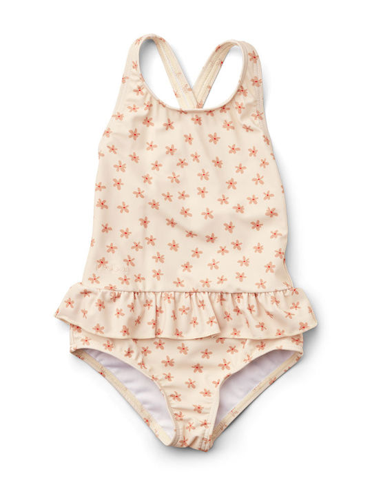 Liewood Floral Sea Shell Mix Kids Swimwear One-Piece Beige