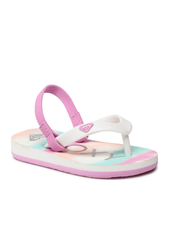 Șlapi pentru copii Flip Flops Albe Tahiti
