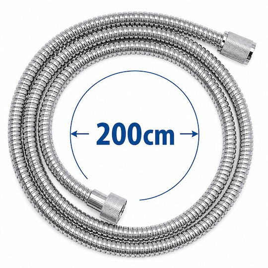Inox Shower Hose Silver 214-10077CR200 200cm (1/2")