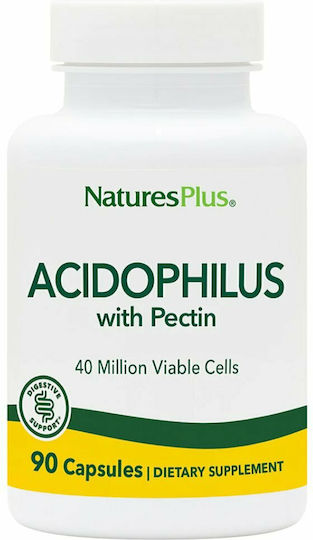Nature's Plus Acidophilus Συμπλήρωμα με Προβιοτικά 100mg with Pectin 90 κάψουλες