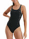 Hyperboom Splice Muscleback Athletic One-Piece Swimsuit Black
