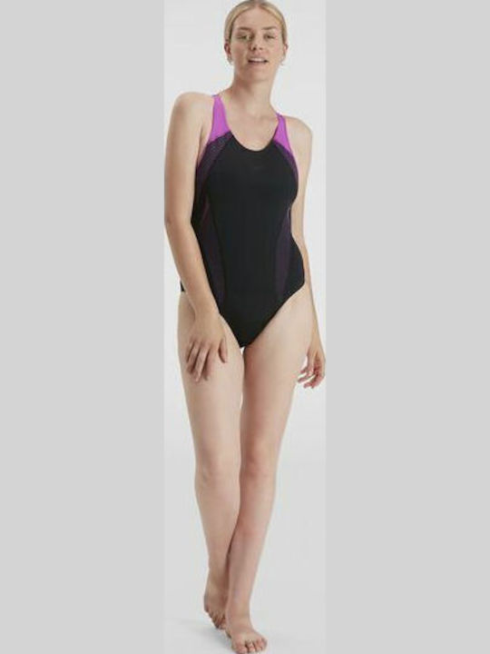 Speedo Plastisol Laneback Athletic One-Piece Sw...