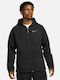 Nike Pro Therma Fit Herrenjacke mit Kapuze Schwarz