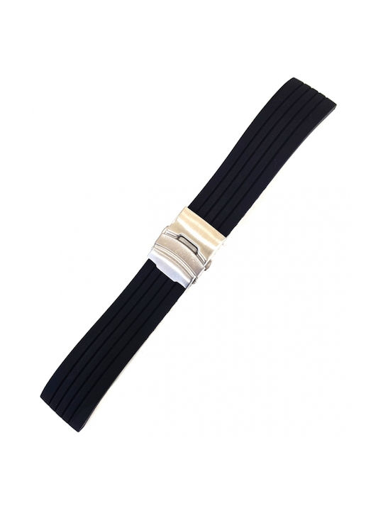 Tzevelion Rubber Strap Black 24mm