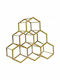 Next Tabletop Metallic Wine Rack for 6 Bottles Gold 35x17x34cm
