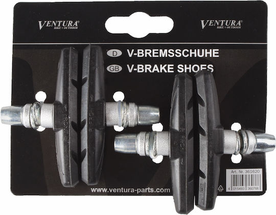 Ventura 361620 Bicycle V-Brake Pads Τακάκια Φρένου με Βίδα 70mm Σετ
