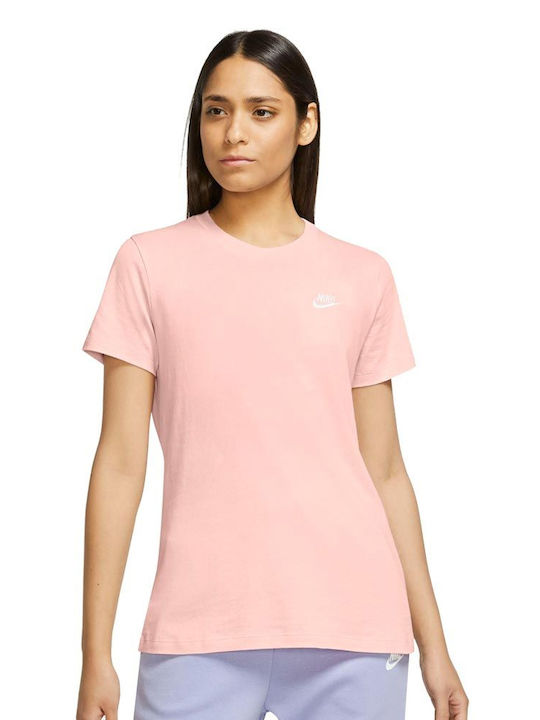 Nike Sportswear Γυναικείο Αθλητικό T-shirt Ροζ