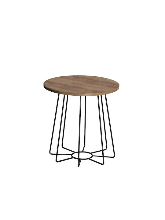 Melfi Round Wooden Side Table Natural L40xW40xH40cm