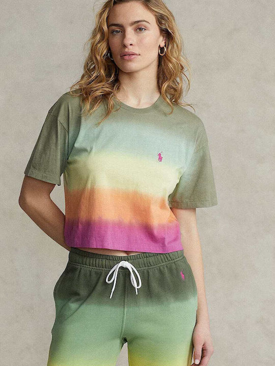 Ralph Lauren Women's Crop T-shirt Striped Multicolour