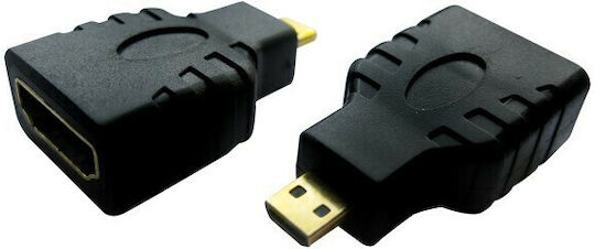 Конвертор micro HDMI мъжки към HDMI женски Черен 1бр 11.2.4