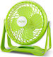 USB Office/Home Rotating Fan Rechargeable Battery Green HM-8135G 3W 64025