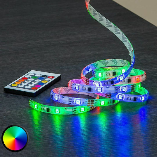 LED Strip 12V RGB Light 5m Type SMD3528 with Power Supply & Remote Control