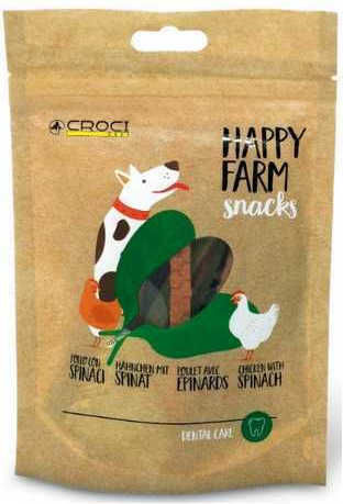 Croci Happy Farm Spinach/Chicken Λιχουδιές Σκύλου με Κοτόπουλο 80gr