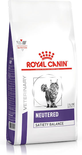 Royal Canin Veterinary Care Nutrition Neutered Satiety Balance Trockenfutter für erwachsene sterilisierte Katzen mit empfindlichem Harntrakt mit Mais / Geflügel 12kg