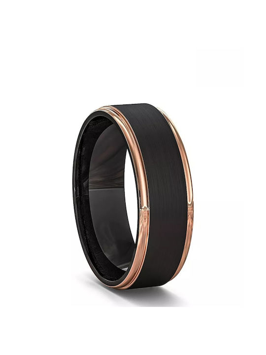 Men's ring black surgical steel hypoallergenic