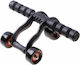 Abdominal Wheel Black with Anti-Slip Handles & Mat