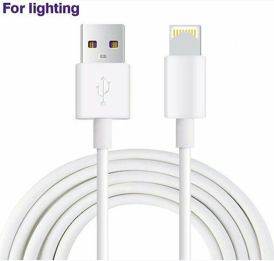 Ezra DC-129 Regular USB-A la Cablu Lightning Alb 3m (21455)