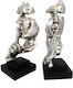 InTheBox Decorative Bust Polyresin in Silver/Black 28.5x11x31cm 1pcs