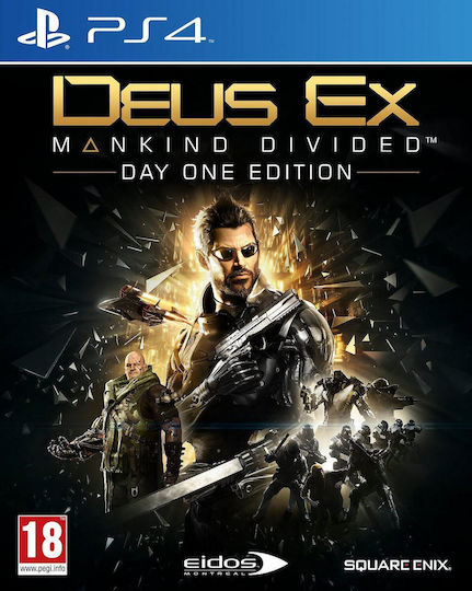 Deus Ex Mankind Divided Tag eins Ausgabe PS4 Spiel (Gebraucht)