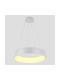 Eurolamp Μοντέρνο Κρεμαστό Φωτιστικό με Ενσωματωμένο LED σε Λευκό Χρώμα