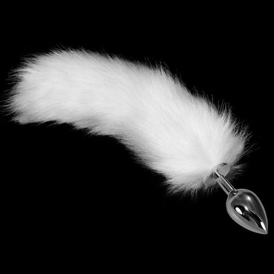 Lovetoy Πρωκτική Σφήνα Fox Tail Metal Λευκή