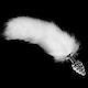 Lovetoy Fox Tail Metal Spiral Πρωκτική Σφήνα Silver White 40cm