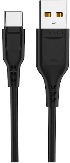 Denmen Denmen D01T USB 2.0 Cable USB-C male - USB-A Μαύρο 1m