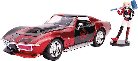 Jada Toys DC Comics Harley Quinn Harley Quinn 1969 Chevy Corvette Vehicle Replica Scale 1:24