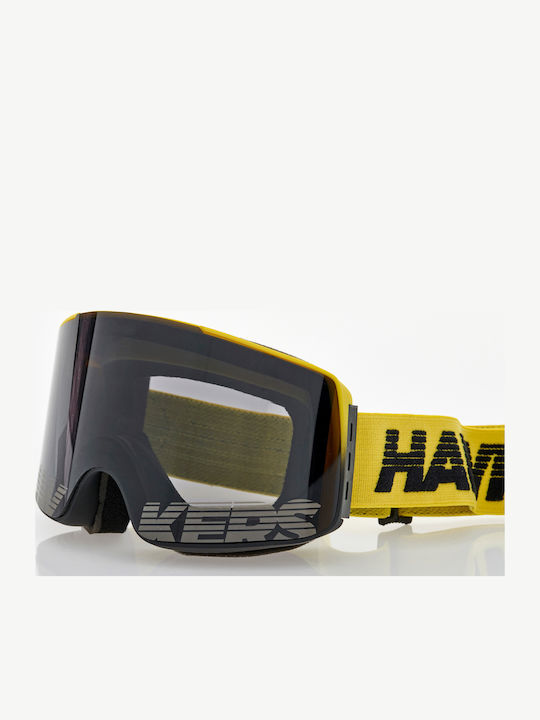 Hawkers Ski & Snowboard Goggles Kids Yellow with Lens in Black Color