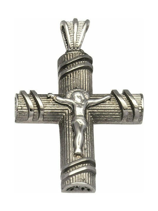 Mertzios.gr White Gold Cross 14K with the Crucified