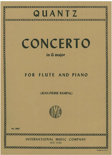International Music Company Quantz - Concerto In G Major für Klavier / Blasinstrumente