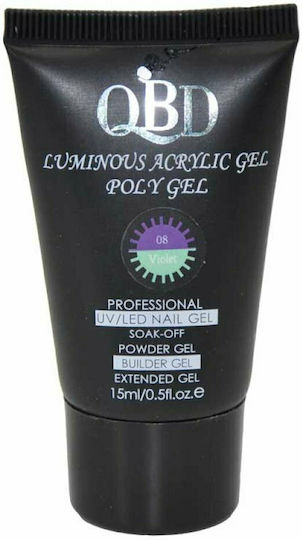 QBD Luminous Acrygel Νυχιών 08 Violet 15ml