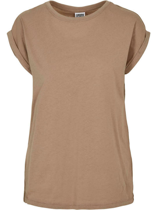 Urban Classics Damen T-Shirt Soft Taupe