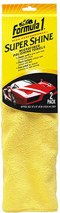 Formula1 Super Shine Cloths Microfiber Polishing for Body Car Yellow 40x40cm 2pcs