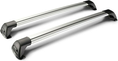 Yakima Whispbar Flush Mixed 115cm. for Cars with Factory Bars (with Roof Rack Legs and Lock) Silver