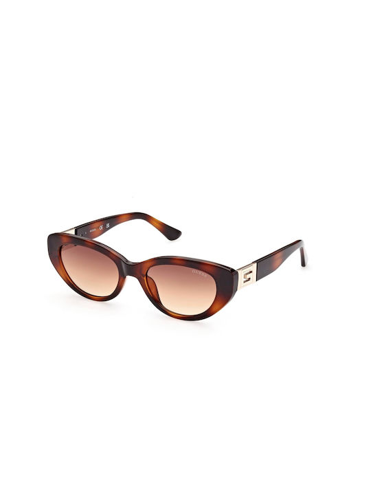 Guess Women's Sunglasses with Brown Tartaruga Metal Frame and Brown Gradient Lens GU7849 53F