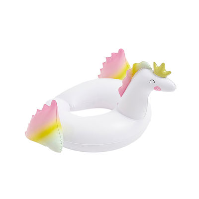 Sunnylife Inel de Înot pentru Copii Unicorn cu Diametru 60cm. pentru 3-6 Ani Alb S2LKIDUN