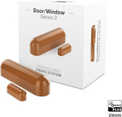 Fibaro Door/Window 2 Αισθητήρας Πόρτας/Παραθύρου σε Καφέ Χρώμα FGDW-002-7